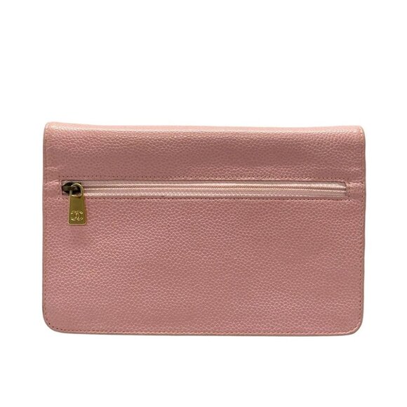 Auth CHANEL - A13509 Pink Calfskin Other Style Wallet Gold hardware - Picture 2 of 14